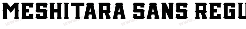 Meshitara Sans Regul字体转换